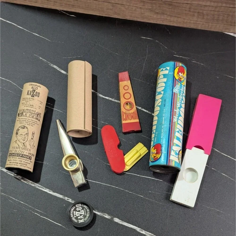 Vintage Kazoo Kaleidoscope   Whistles‎ Toy Lot  Assorted Fun Instruments